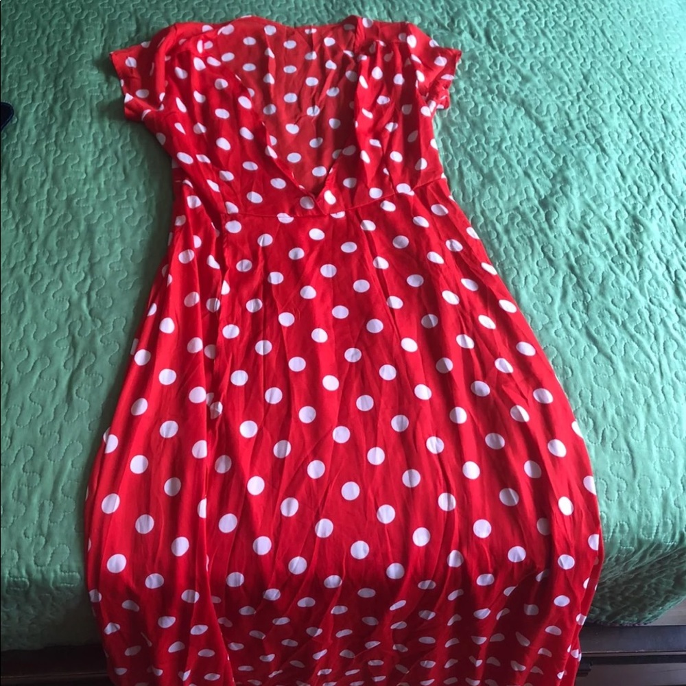 Red Polka Dot Maxi Dress